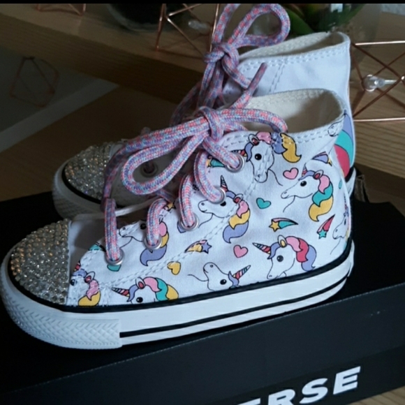 Bling Unicorn Rainbow Converse - Picture 4 of 6